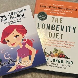 Two books about fasting. “The Longevity Diet” and “ Easy Alternate Day Fasting”